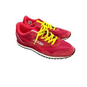 Reebok Classic AZ Sneakers Shoes Lace Up Athletic Red Yellow Size 11